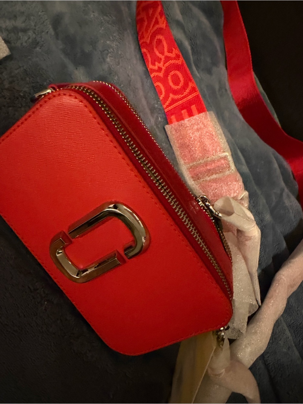 Marc Jacob’s  Red/Orange snapshot Crossbody with Strap